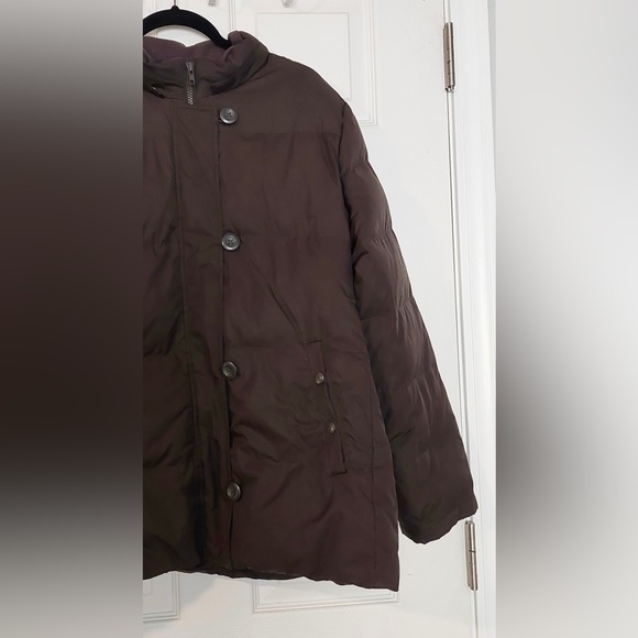 ✨SOLD✨Gap Y2K Vintage Dark Brown Big Button Winter Coat - Picture 3 of 11
